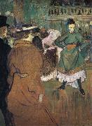 Henri  Toulouse-Lautrec, Le Depart du Qua drille au Moulin Rouge